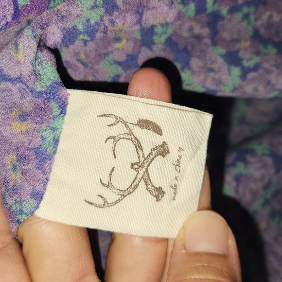 Rare Spell Wildflower Kimono violet robe maxi duster w/ belt purple one size os - Picture 13 of 13